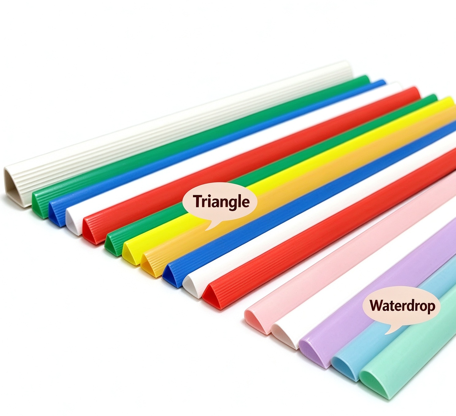 Sliding Binding Bar in triangle and teardrop shapes